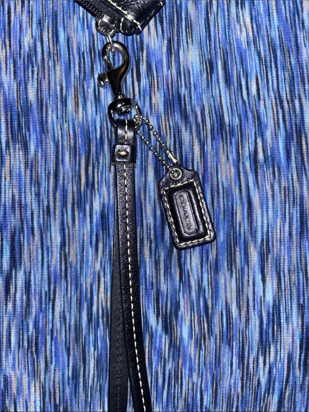 Coach Black and Cream Horse-&-Carriage Wristlet